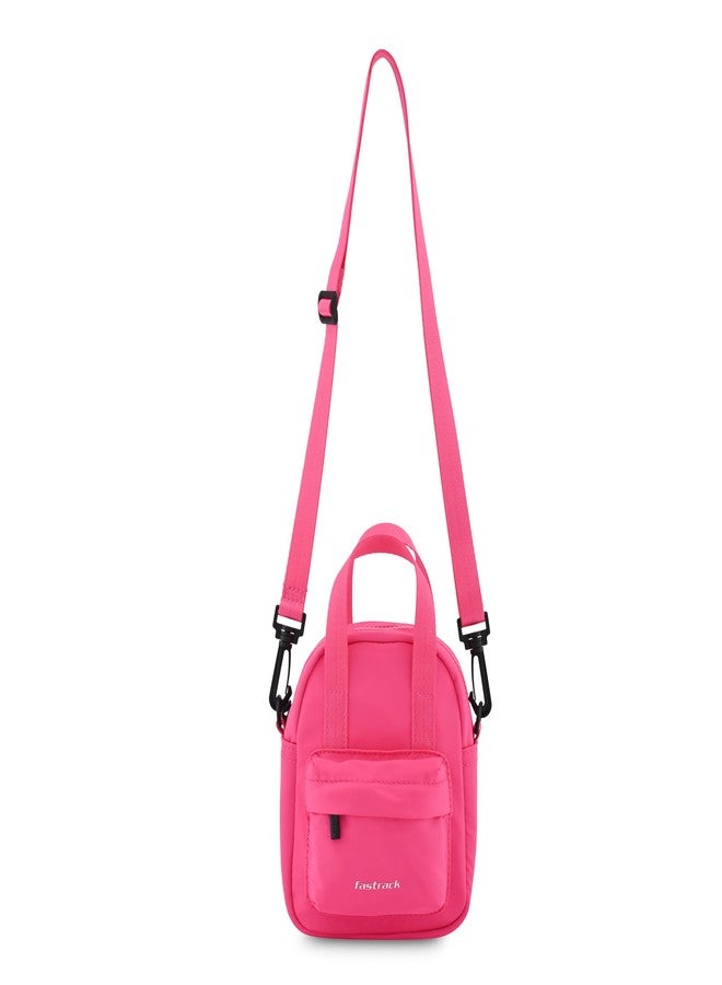 Fastrack Stylish Nylon Mini Sling Bag for Women | Dual Handles with Detachable Sling Strap | Lightweight Casual Crossbody Handbag for Daily Use - Image 1
